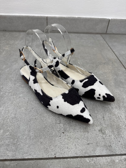 Slingback Flat Cow