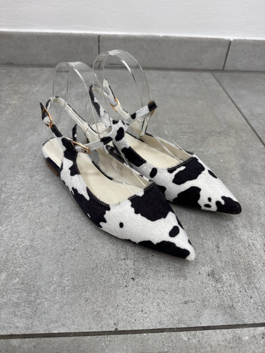 Slingback Flat Cow