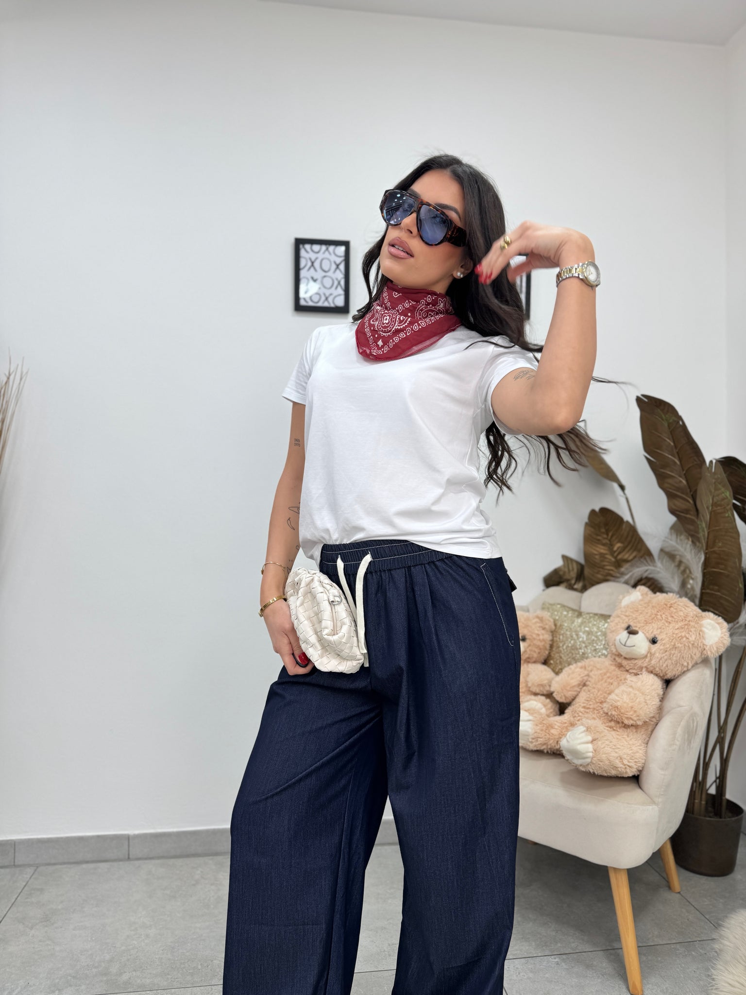 T-shirt Foulard Bordeaux