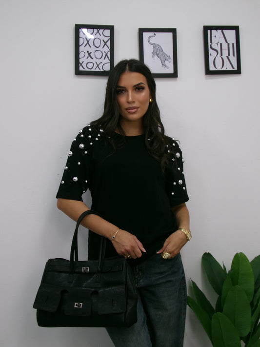 T-shirt Borchie Nera