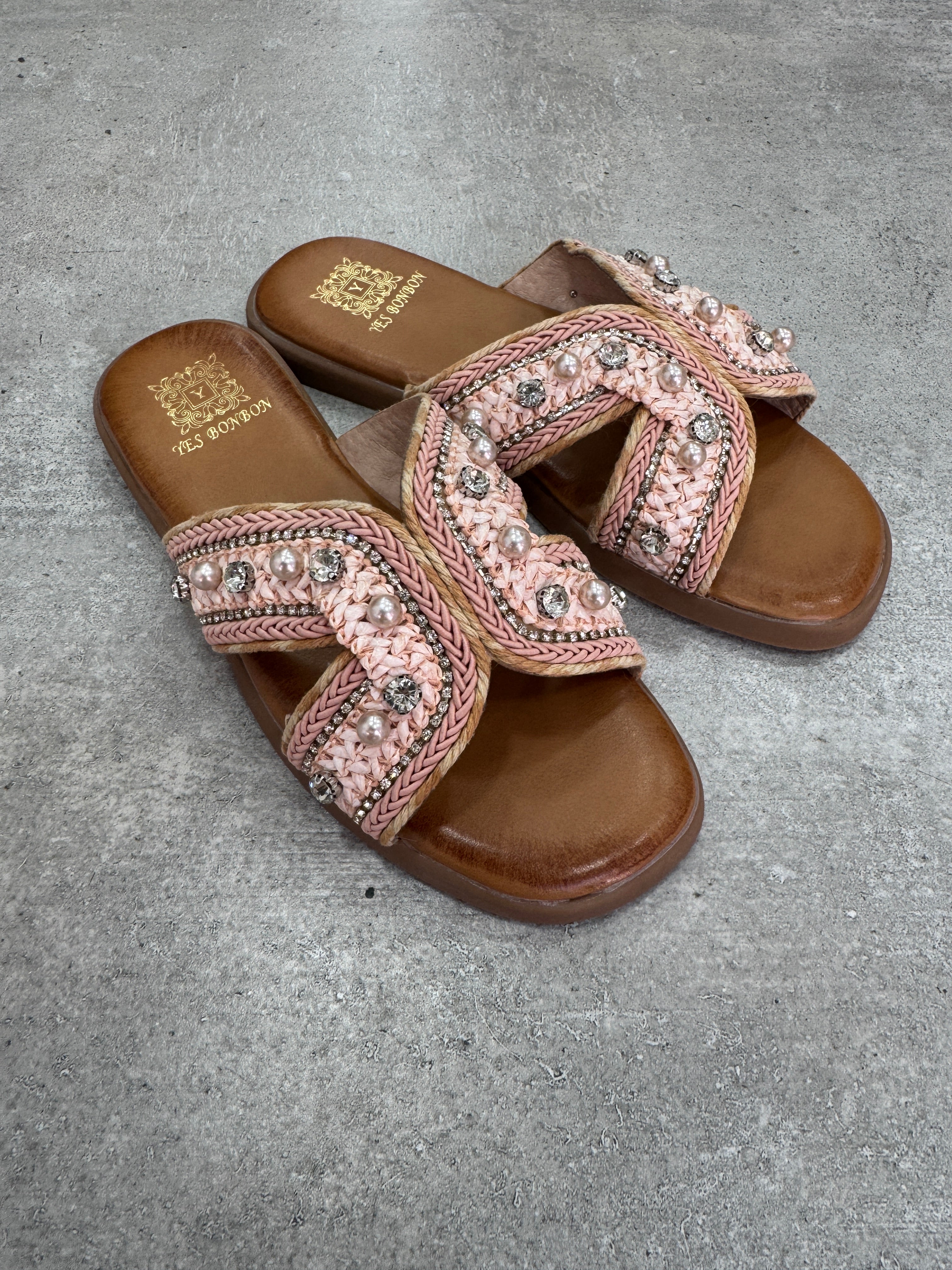 Sandali Pink Strass