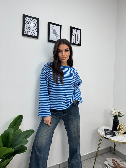 Maglia Righe Blu Azzurra