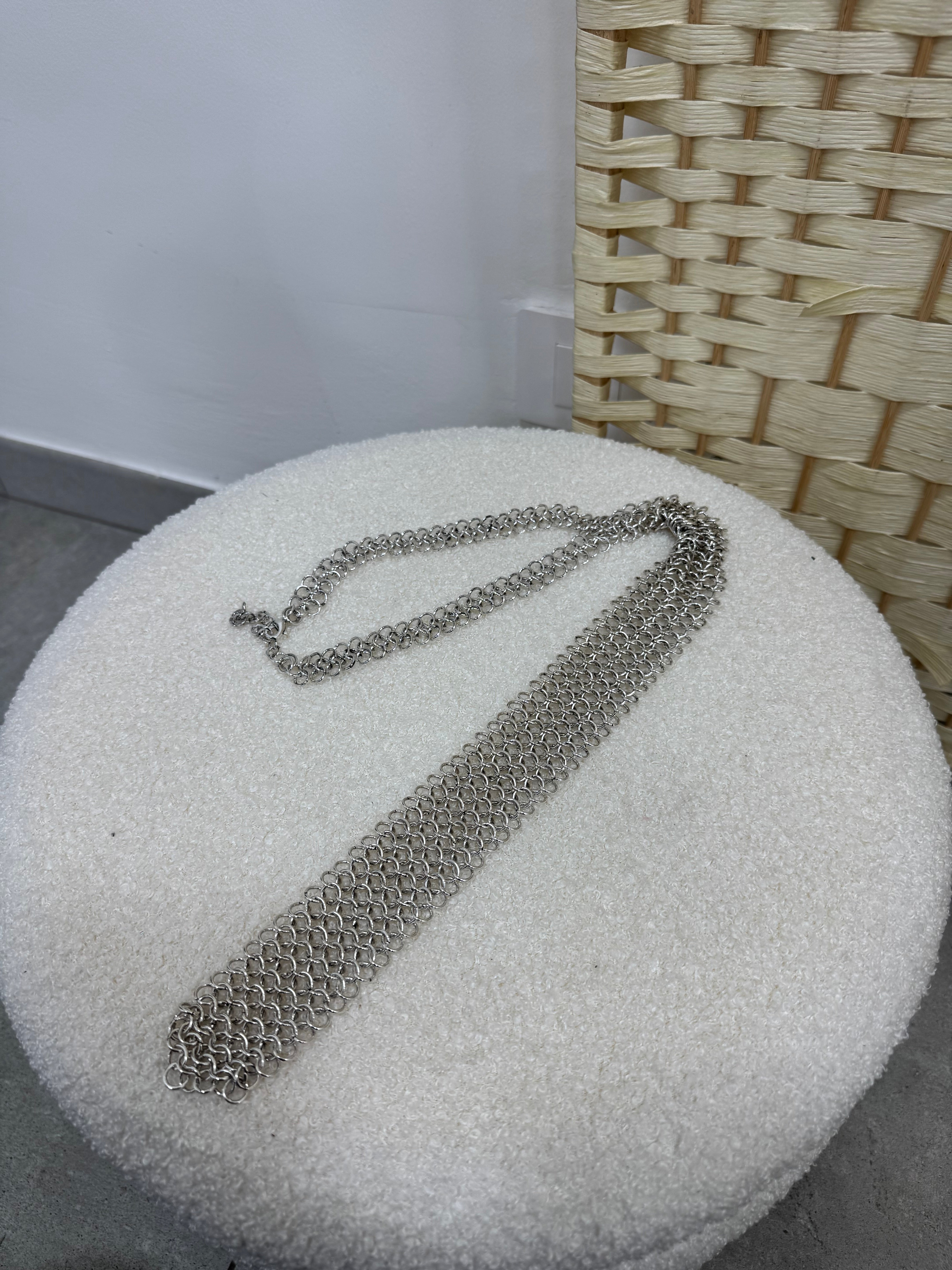Cravatta Chain Argento