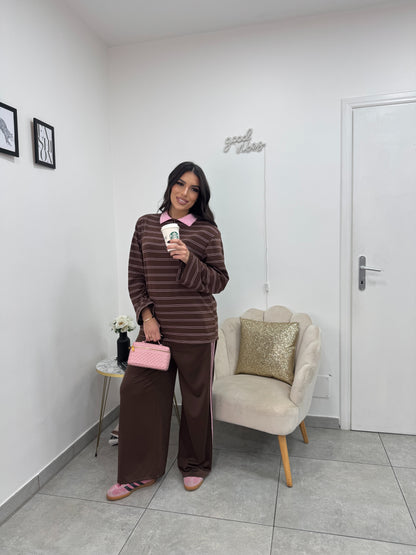 Polo Giselle Marrone Rosa