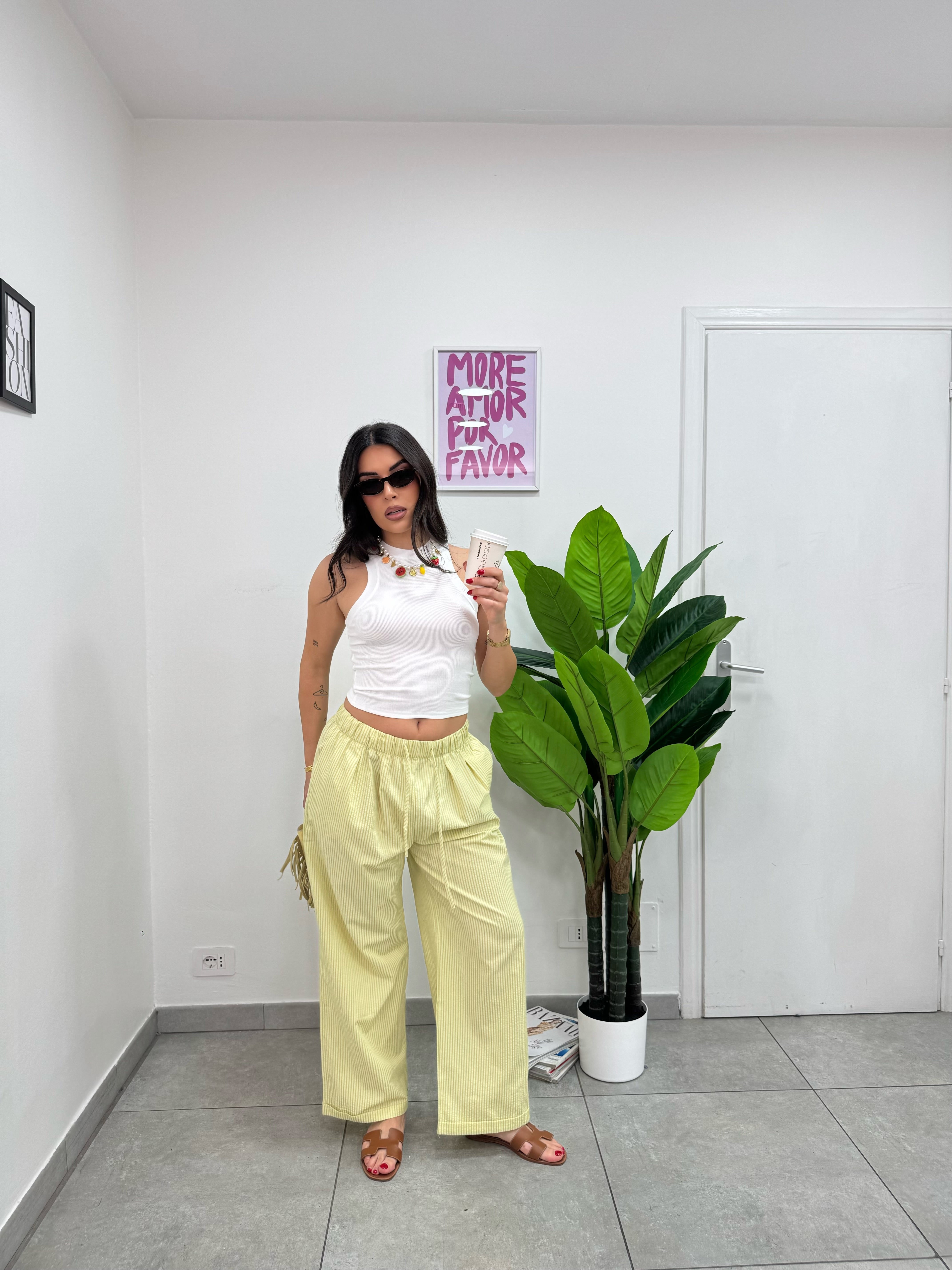 Pantaloni Chill Giallo