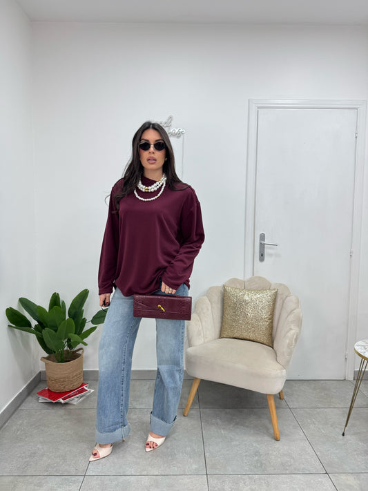 Maxi Maglia Bordeaux