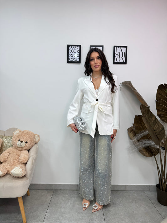 Blazer Cintura Bianco