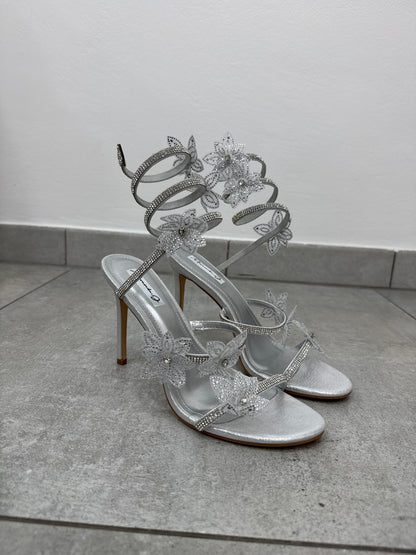 Sandali Flowers Silver