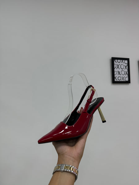 Slingback Vernice Rouge