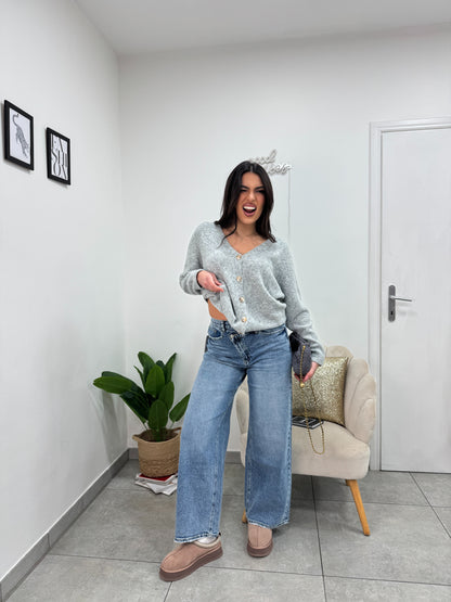 Jeans Wideleg Irregular