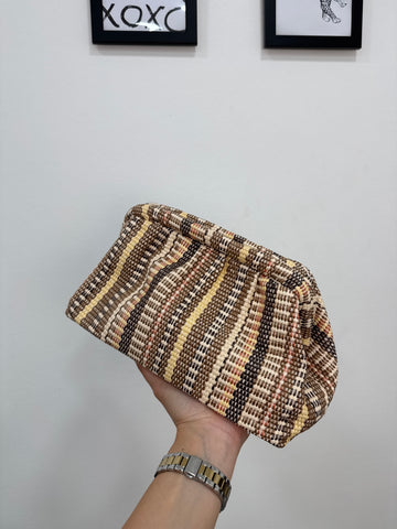 Pouch Rafia Color Brown