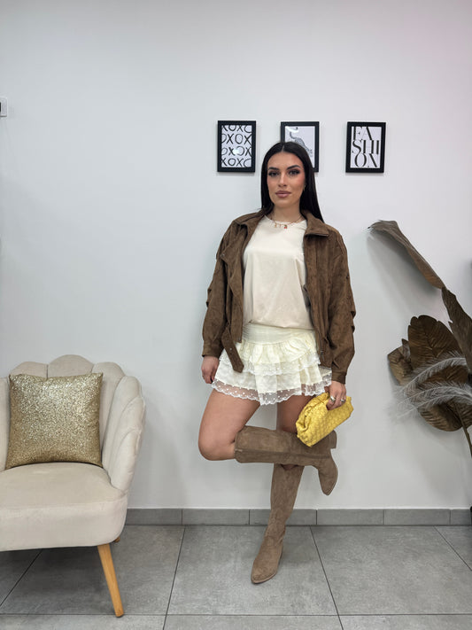 Bomber Camoscio Camel
