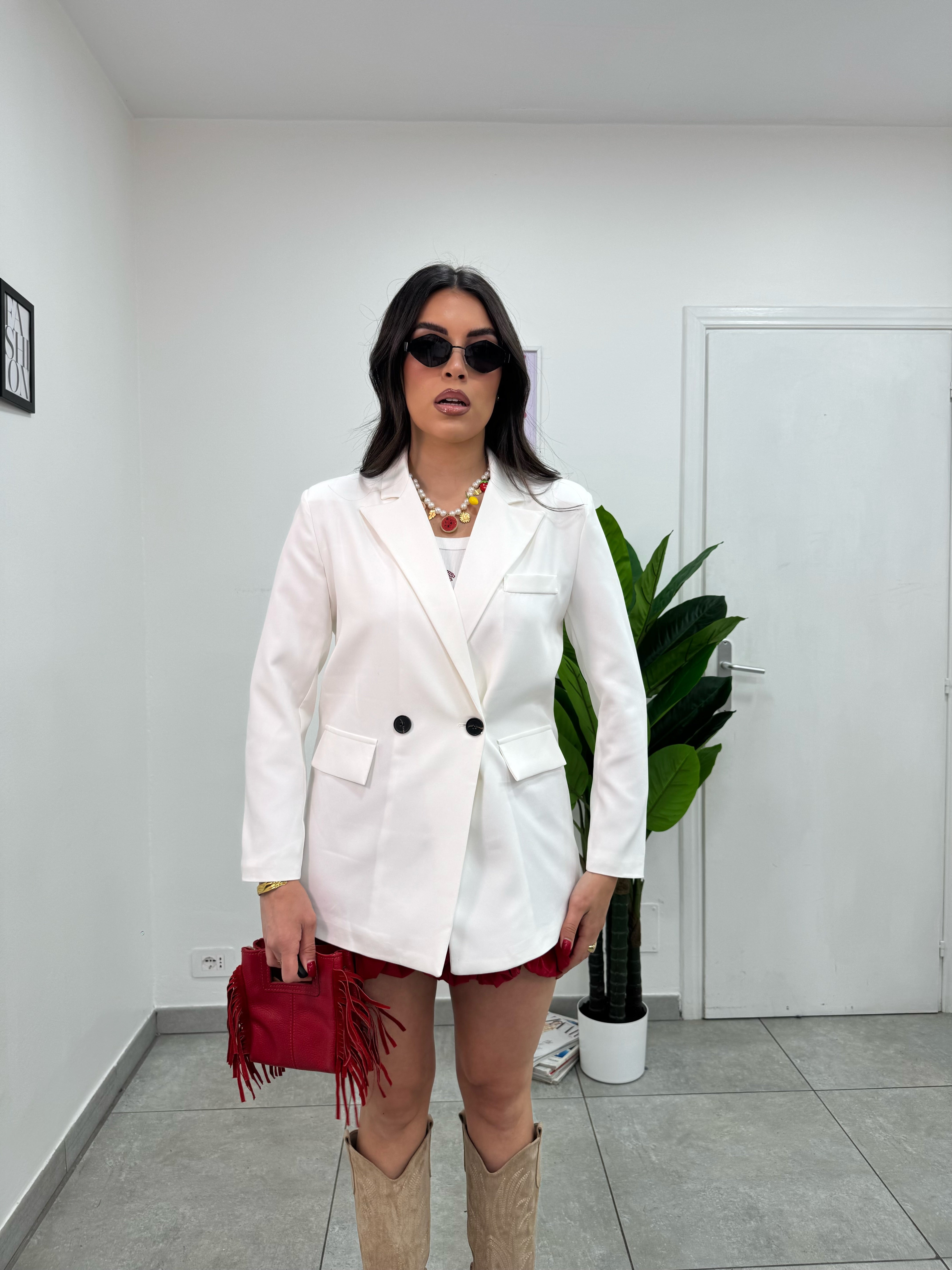 Blazer Doppiopetto Bianco