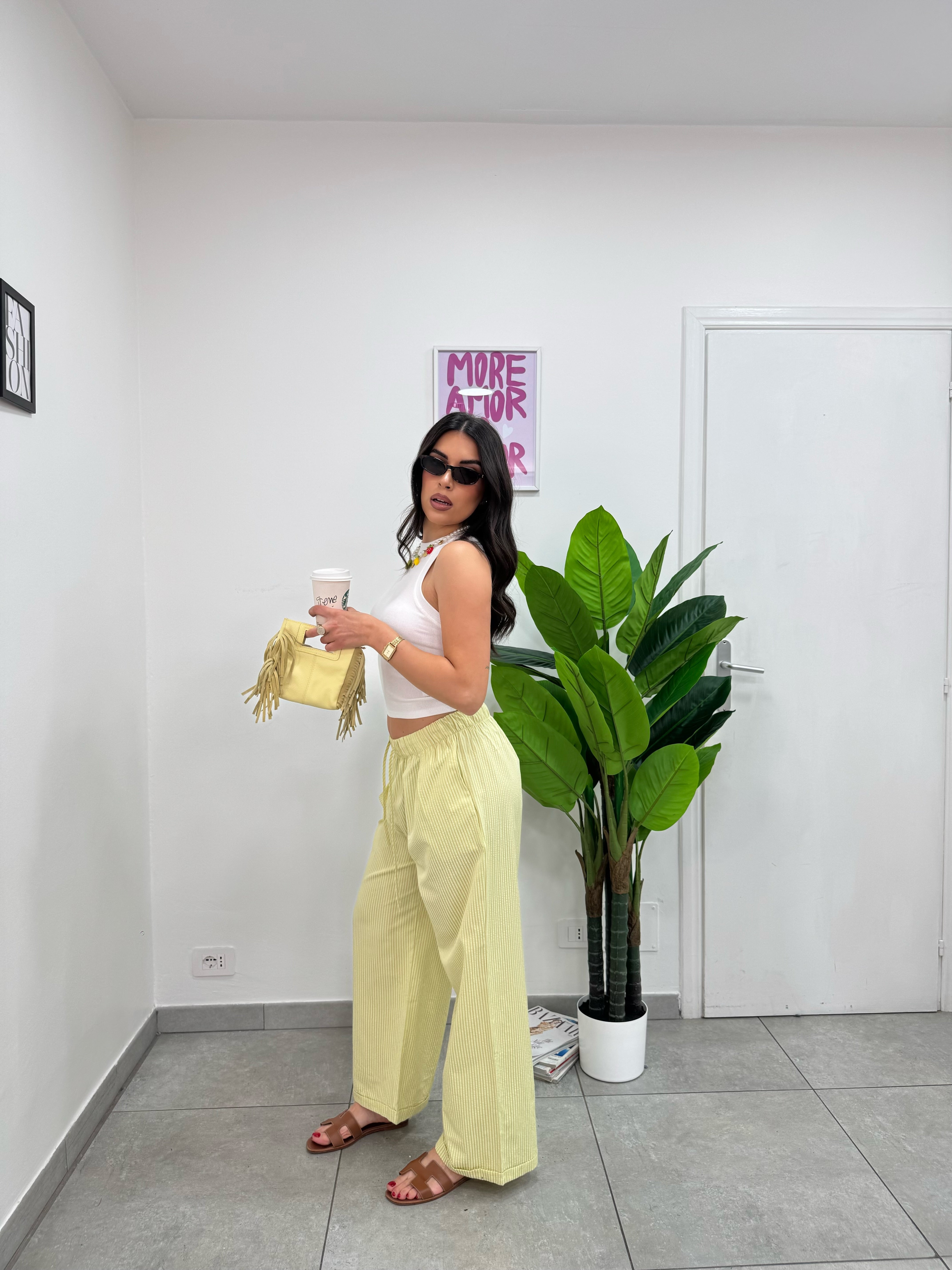 Pantaloni Chill Giallo