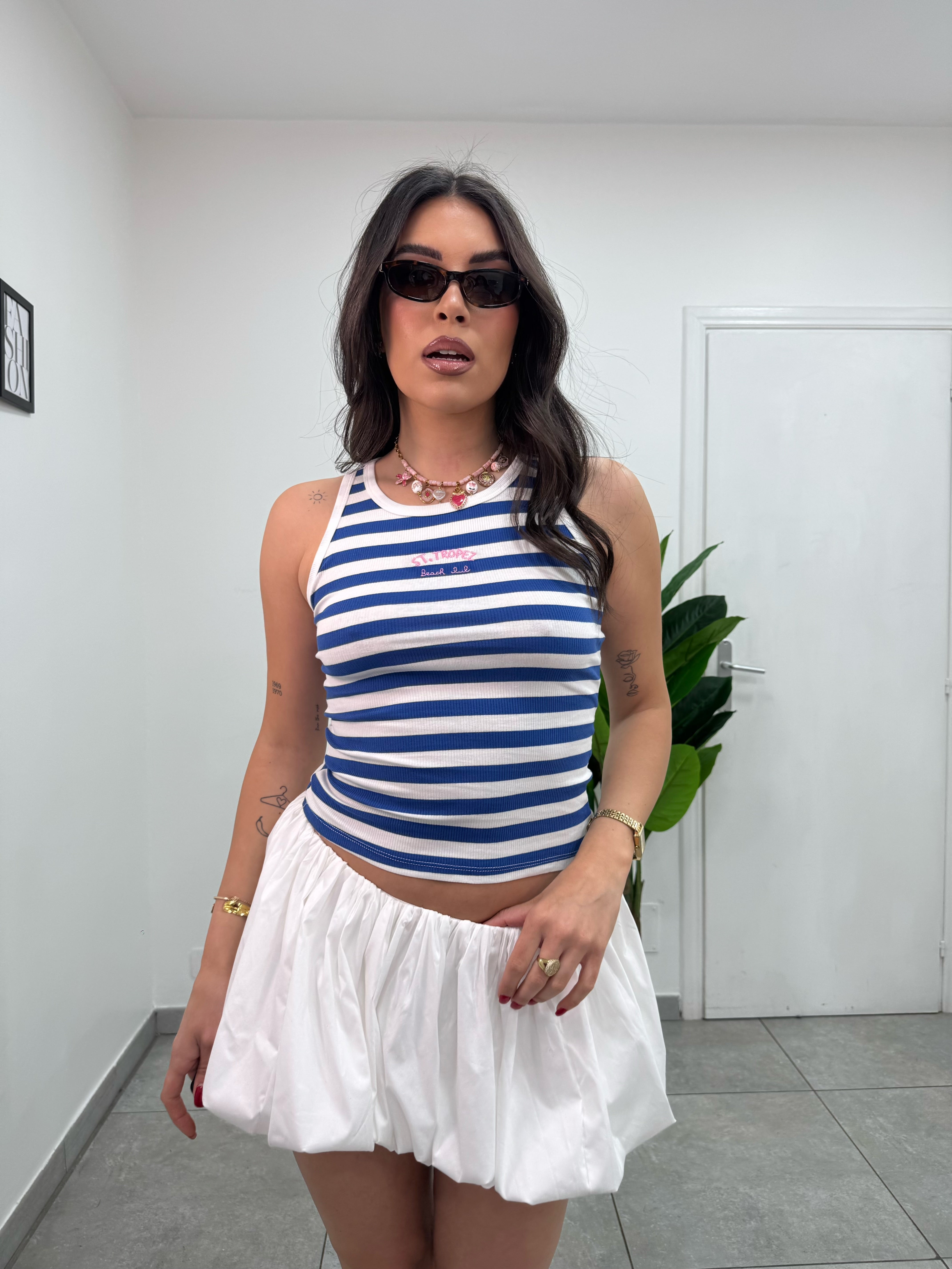 Canotta St.Tropez Bluette/Bianca