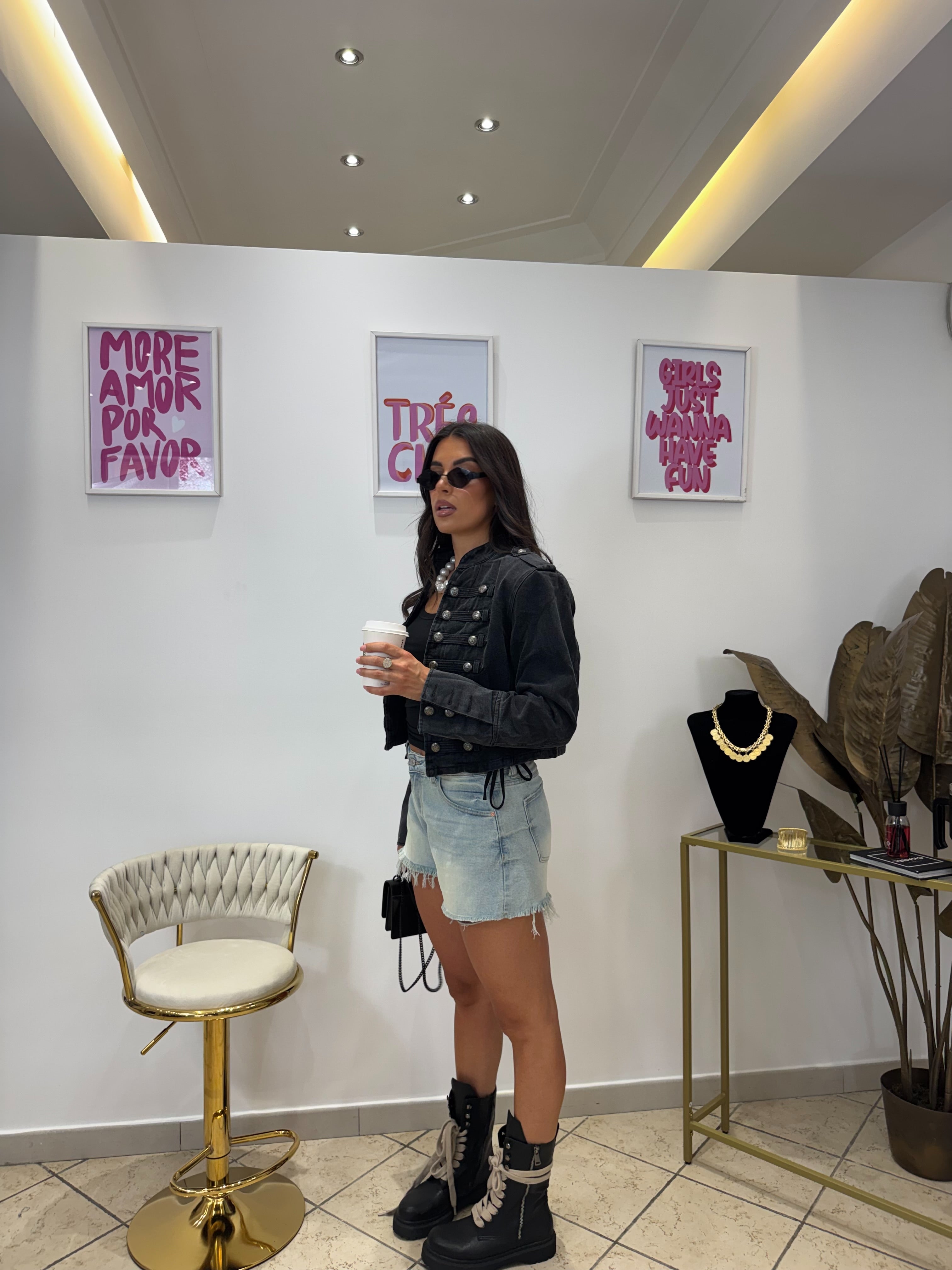 Giacca Jeans Jade Nera