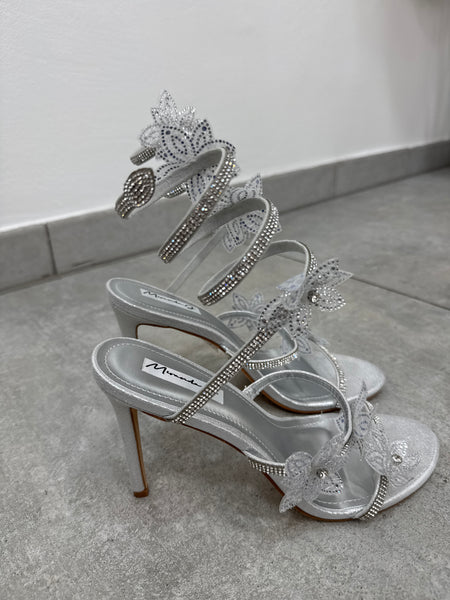 Sandali Flowers Silver