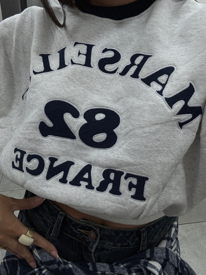 Felpa Marsiglia Grigia/Blu