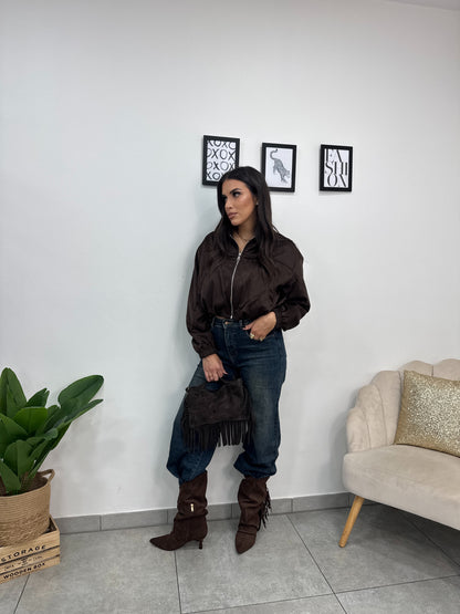 Bomber Camoscio Brownie