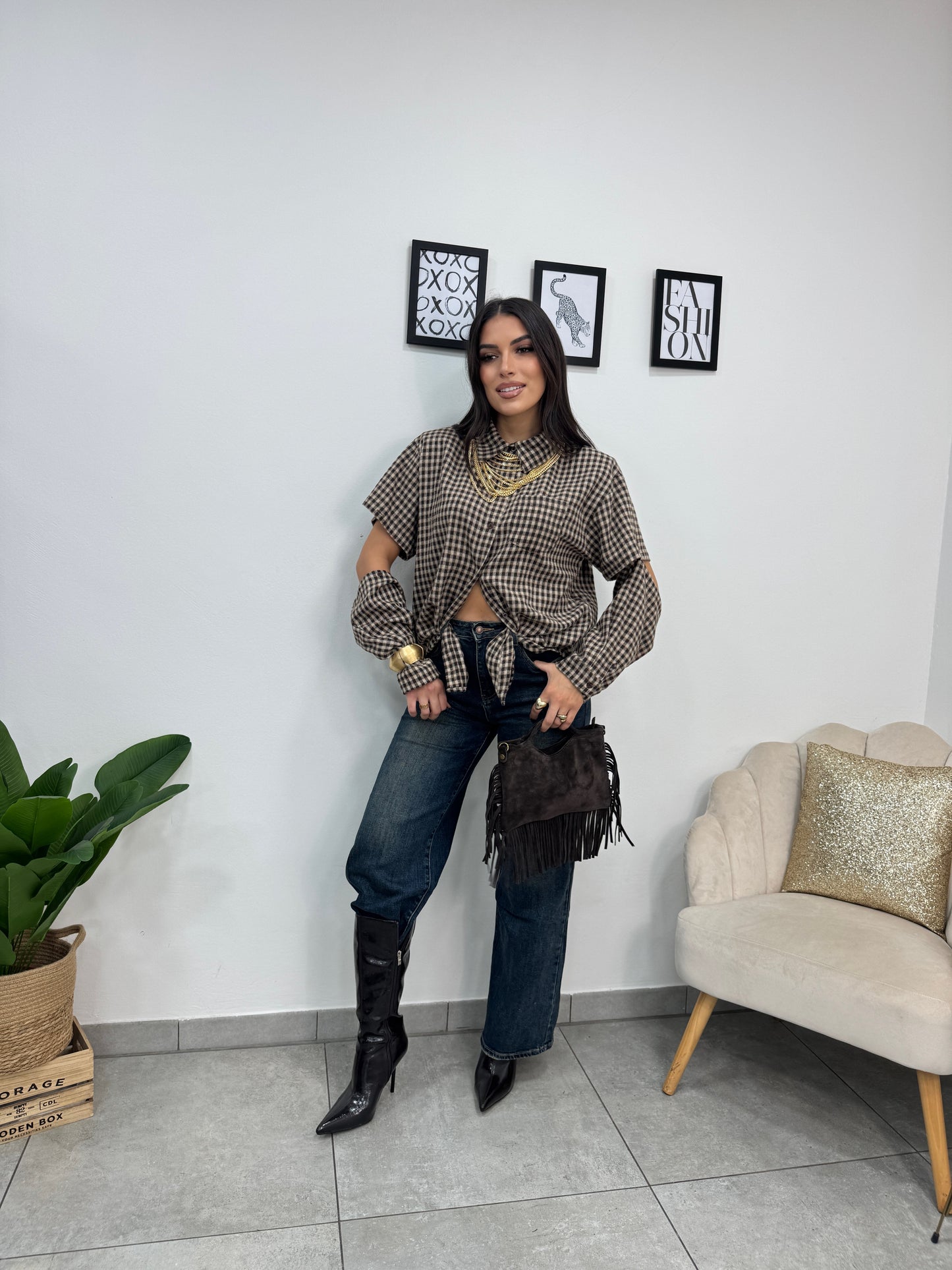 Camicia Quadri Scomposta