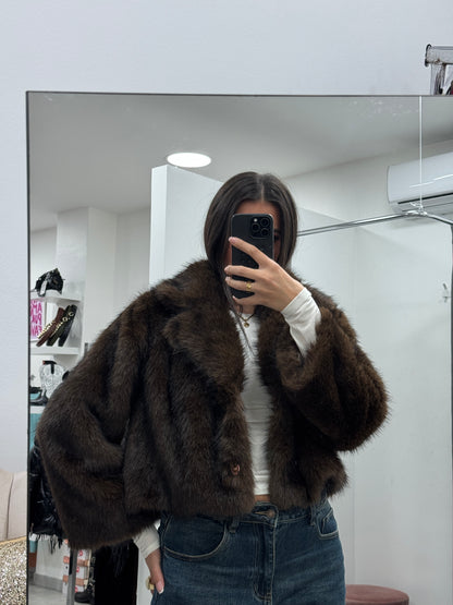 Ecopelliccia Sfumata Marrone