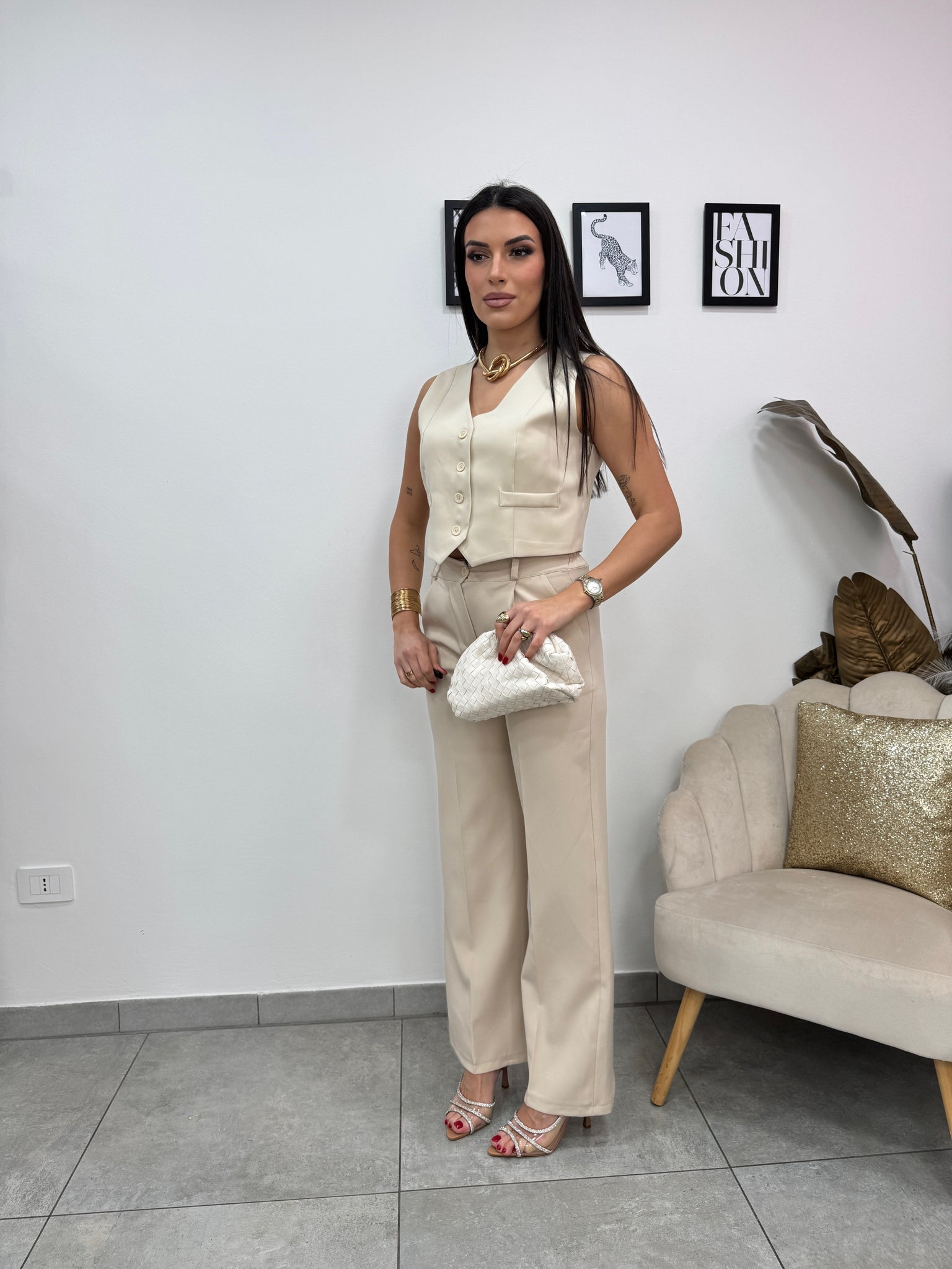 Gilet Elegant Beige