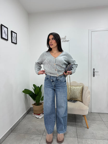 Jeans Wideleg Irregular