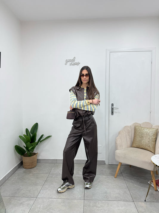 Pull Polo Lines Gialla Azzurra