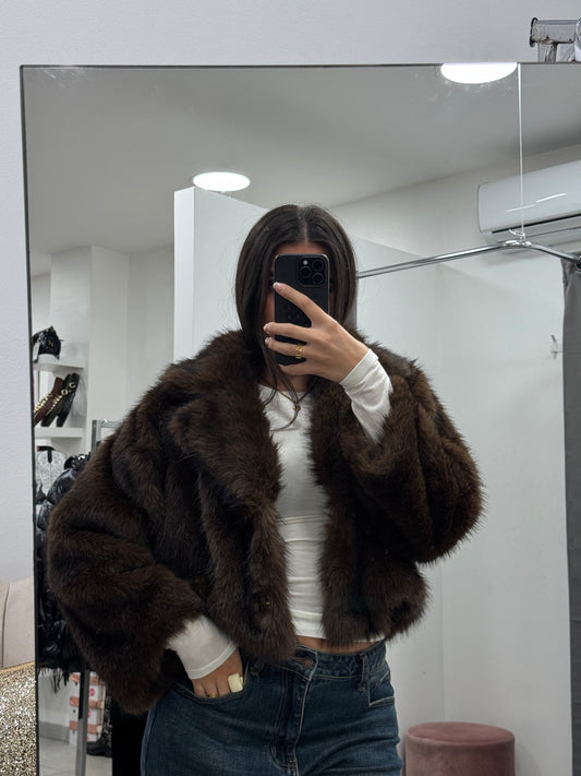 Ecopelliccia Sfumata Marrone