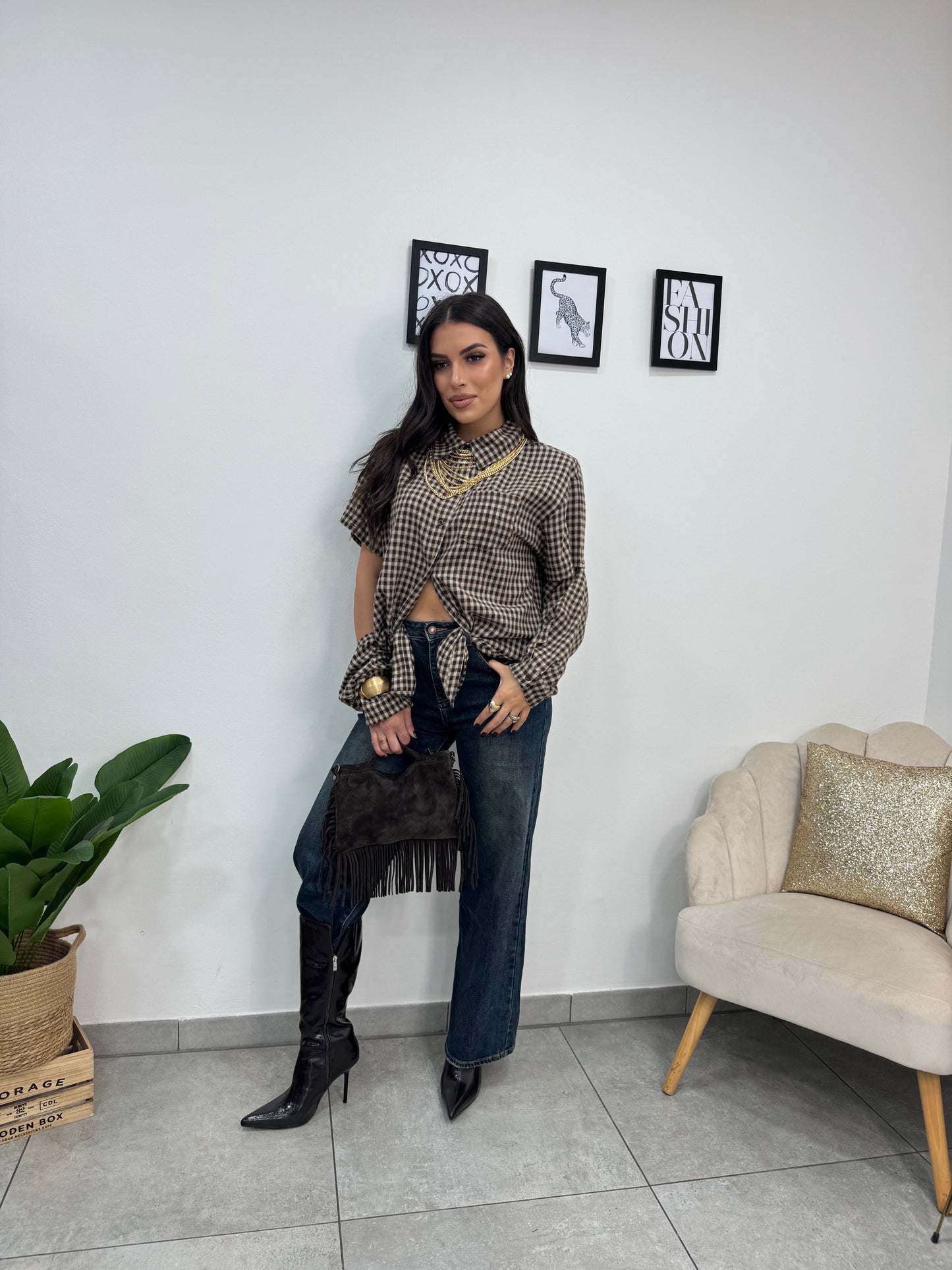 Camicia Quadri Scomposta