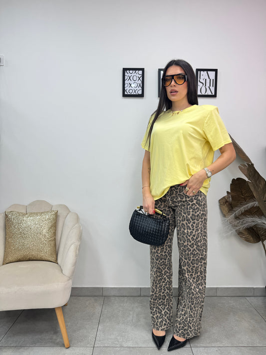 T-shirt Over Spalline Gialla