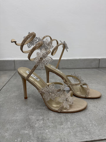 Sandali Flowers Gold