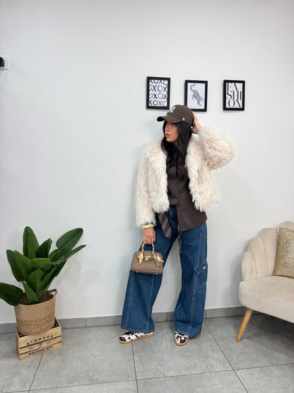 Ecopelliccia Crazy Panna