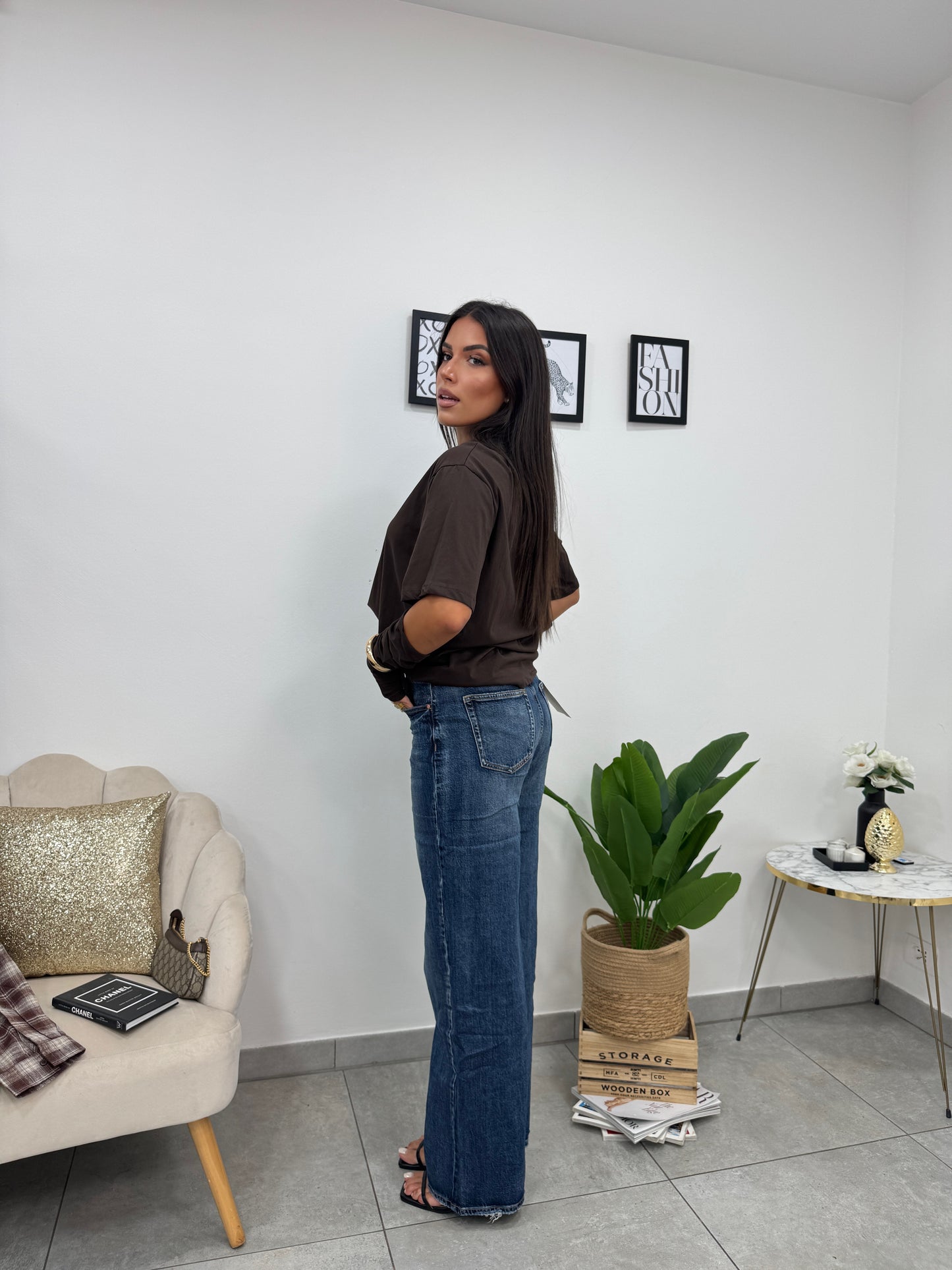 Jeans Wideleg Blue