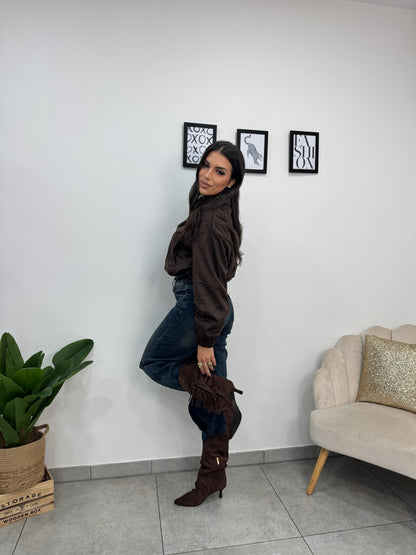 Bomber Camoscio Brownie