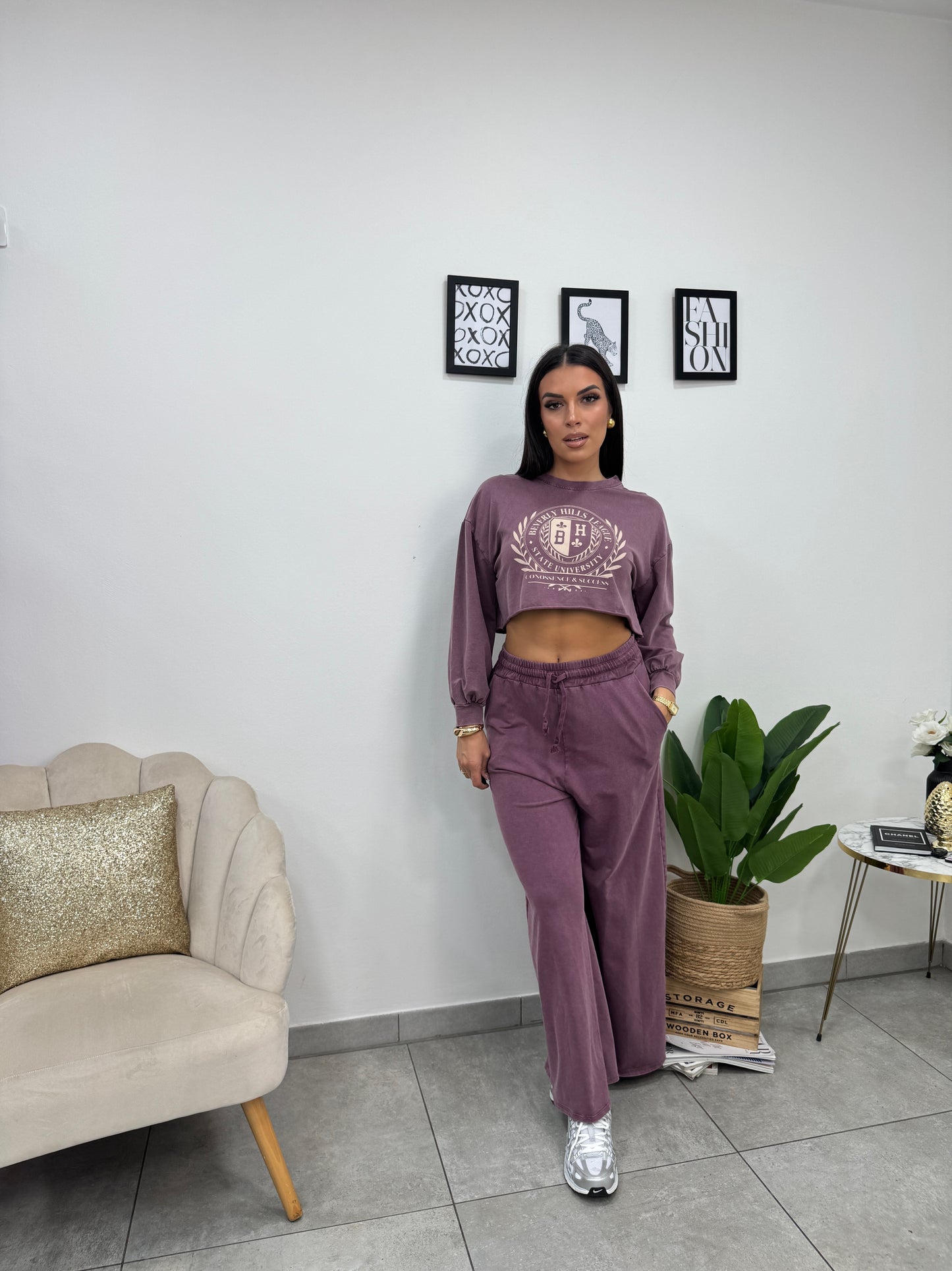 Pantalone Tuta Malva