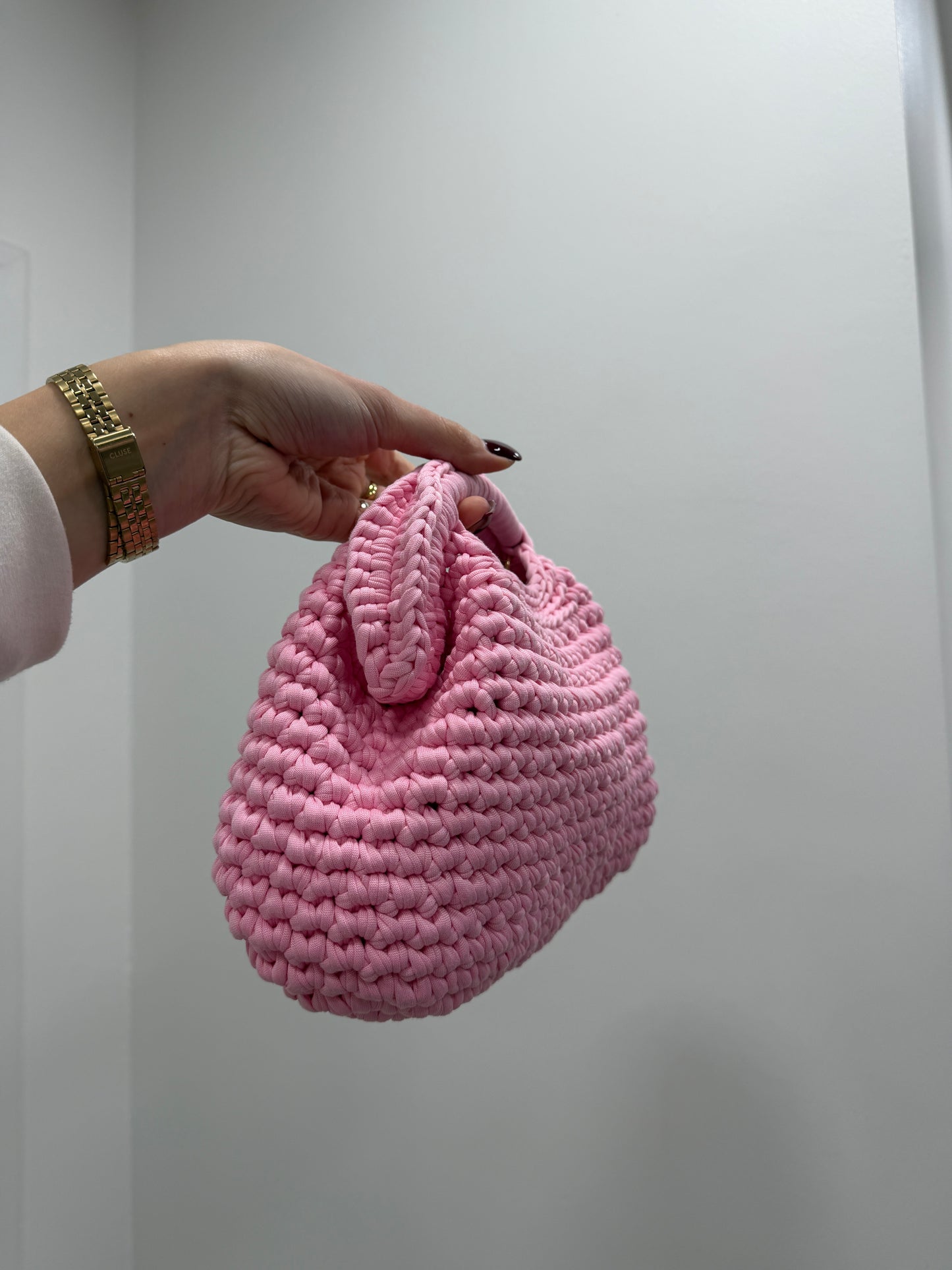 Clutch Bag Crochet Rosa