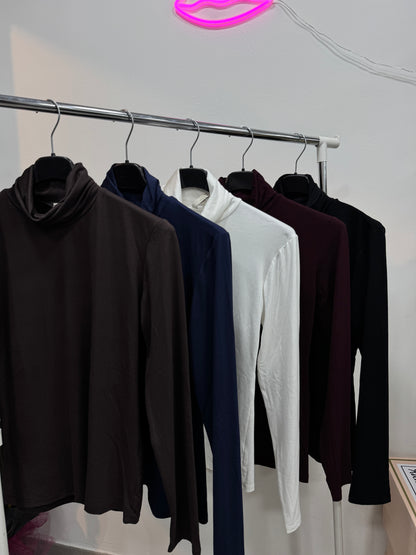 Maglia Collo Alto Burgundy