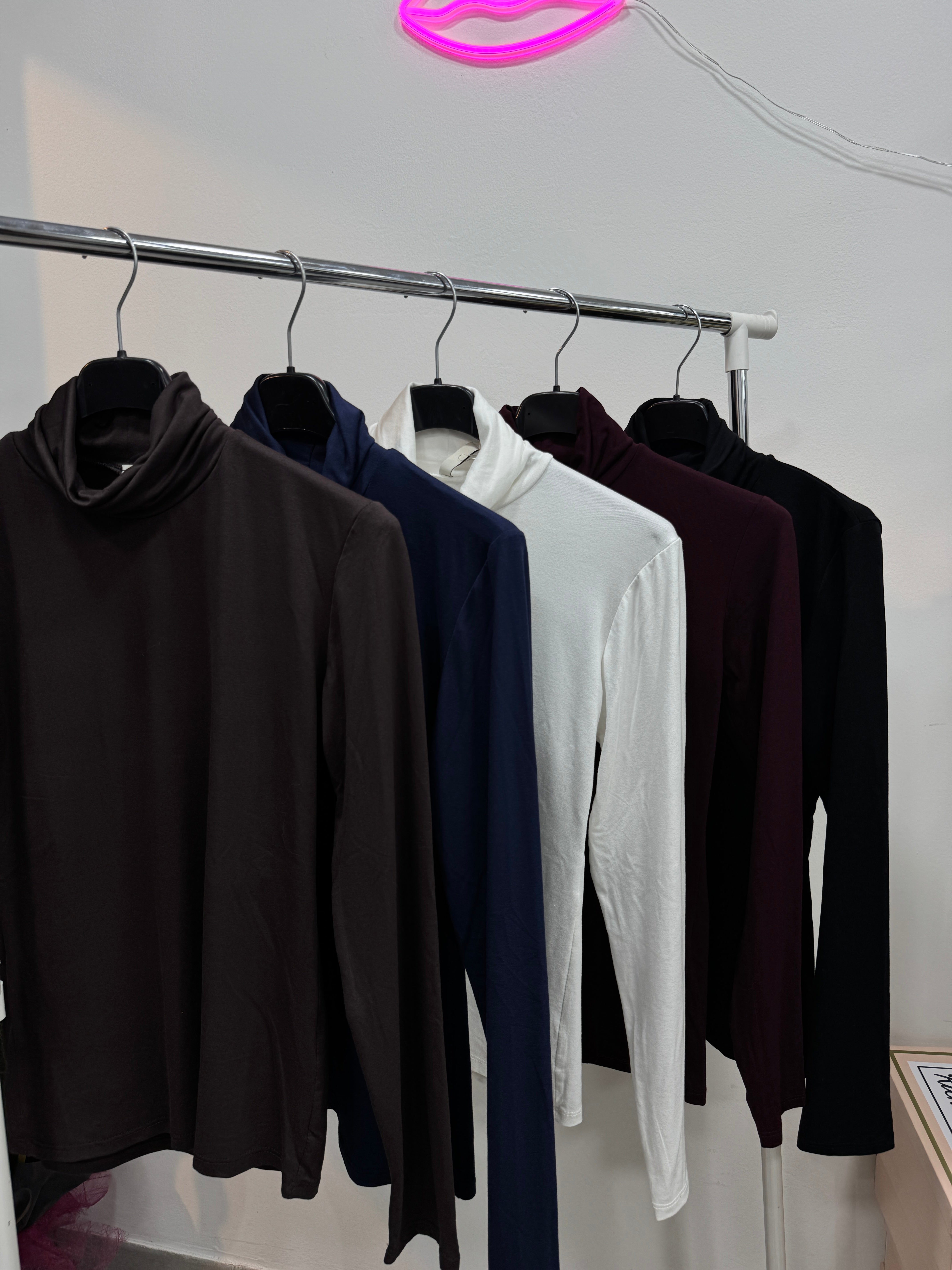 Maglia Collo Alto Nero