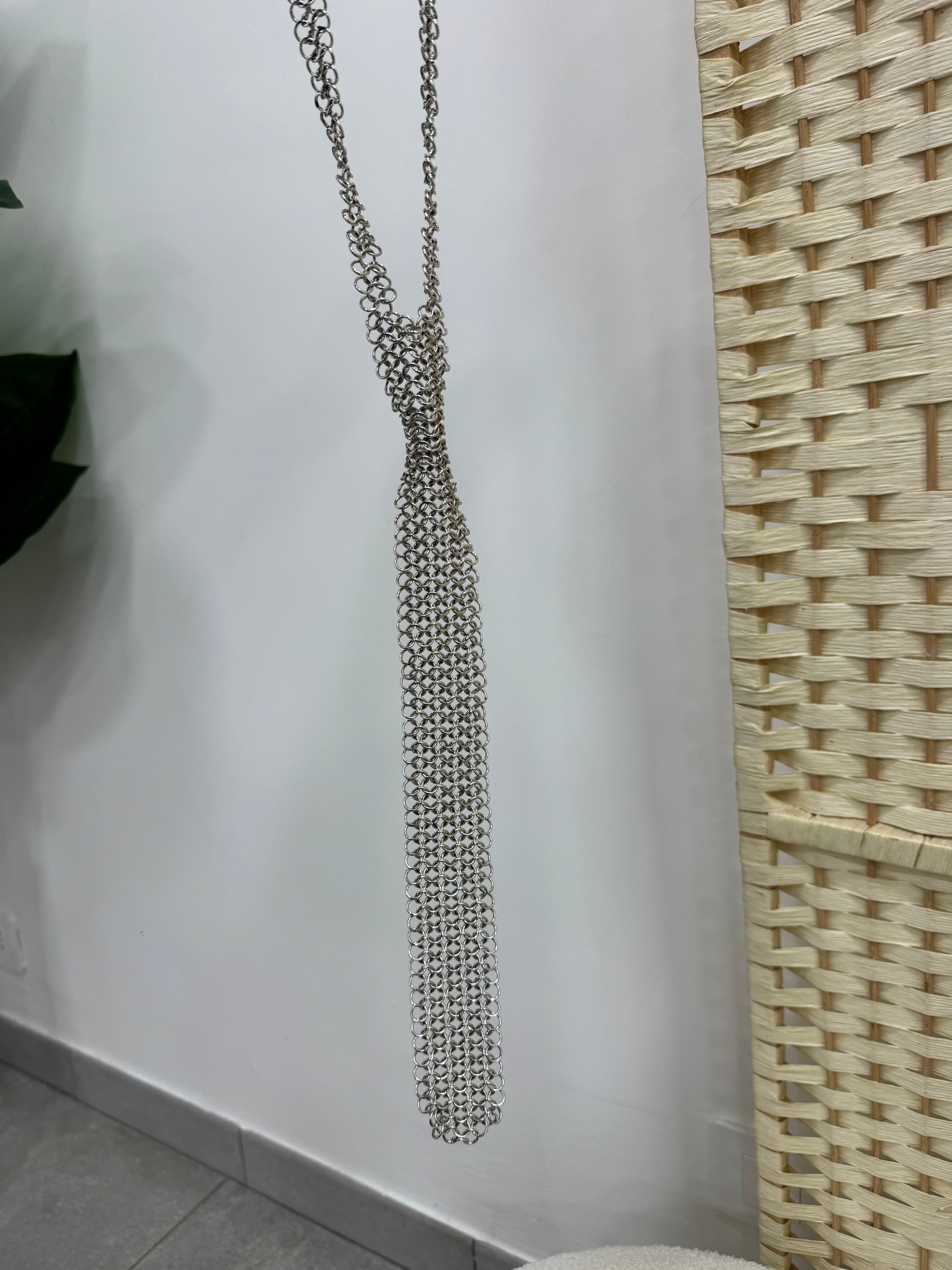 Cravatta Chain Argento