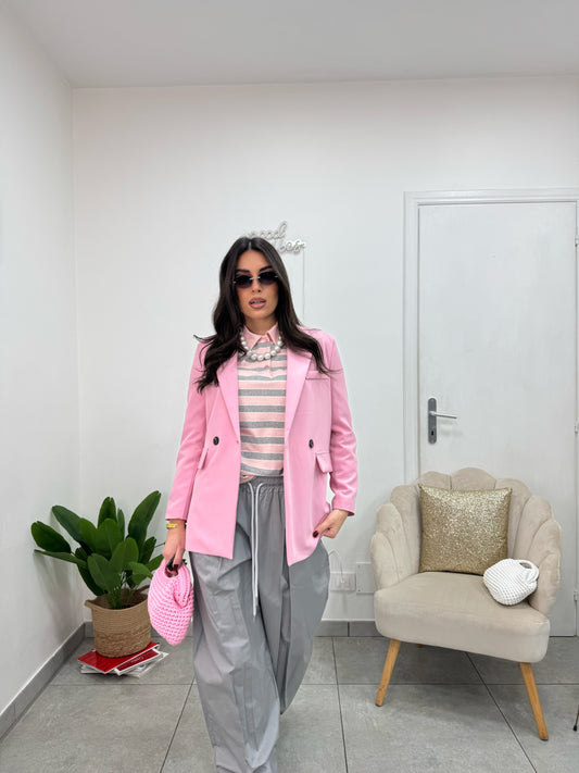 Polo Righe Bubble Gum