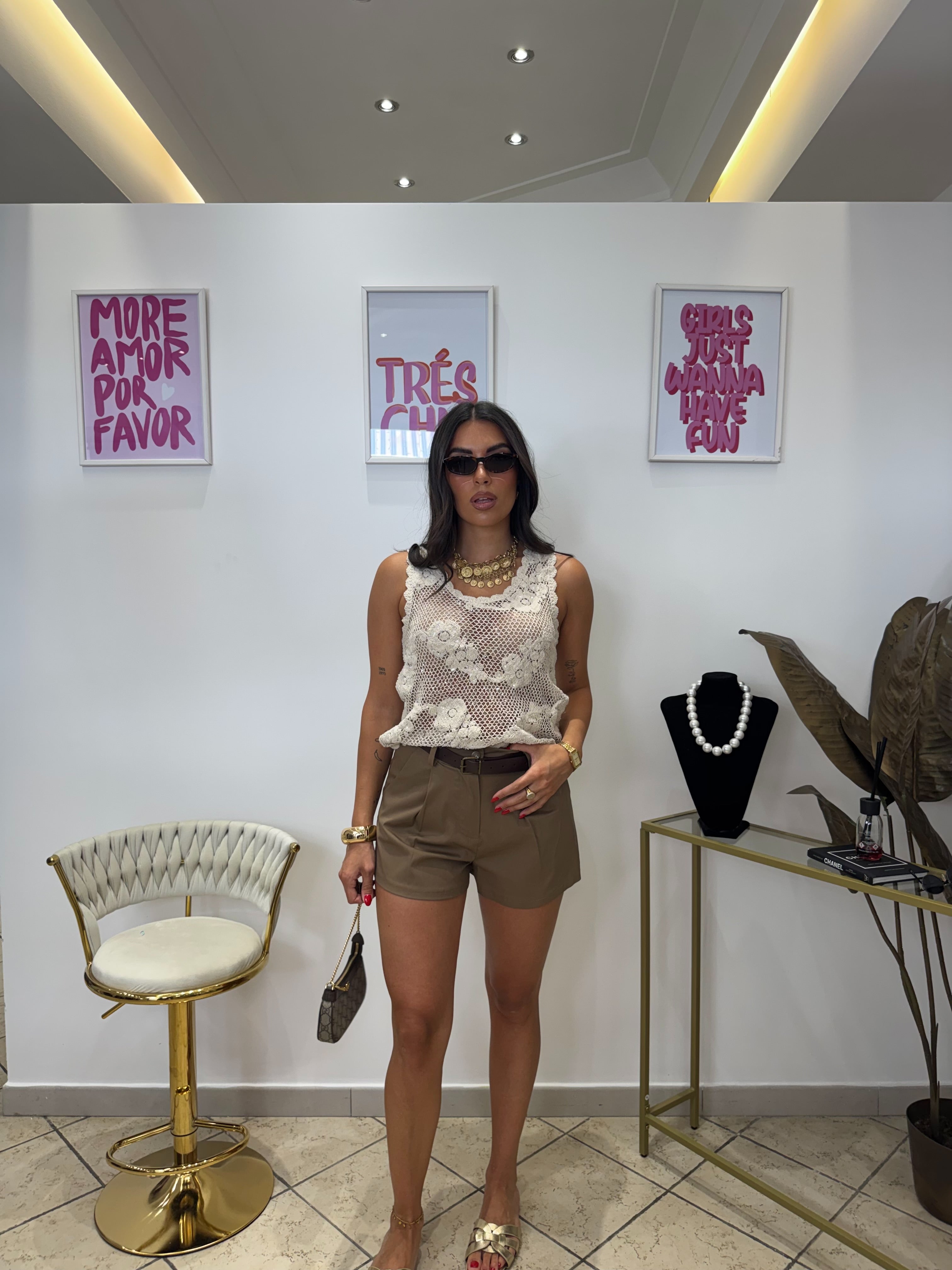 Shorts Casual Camel