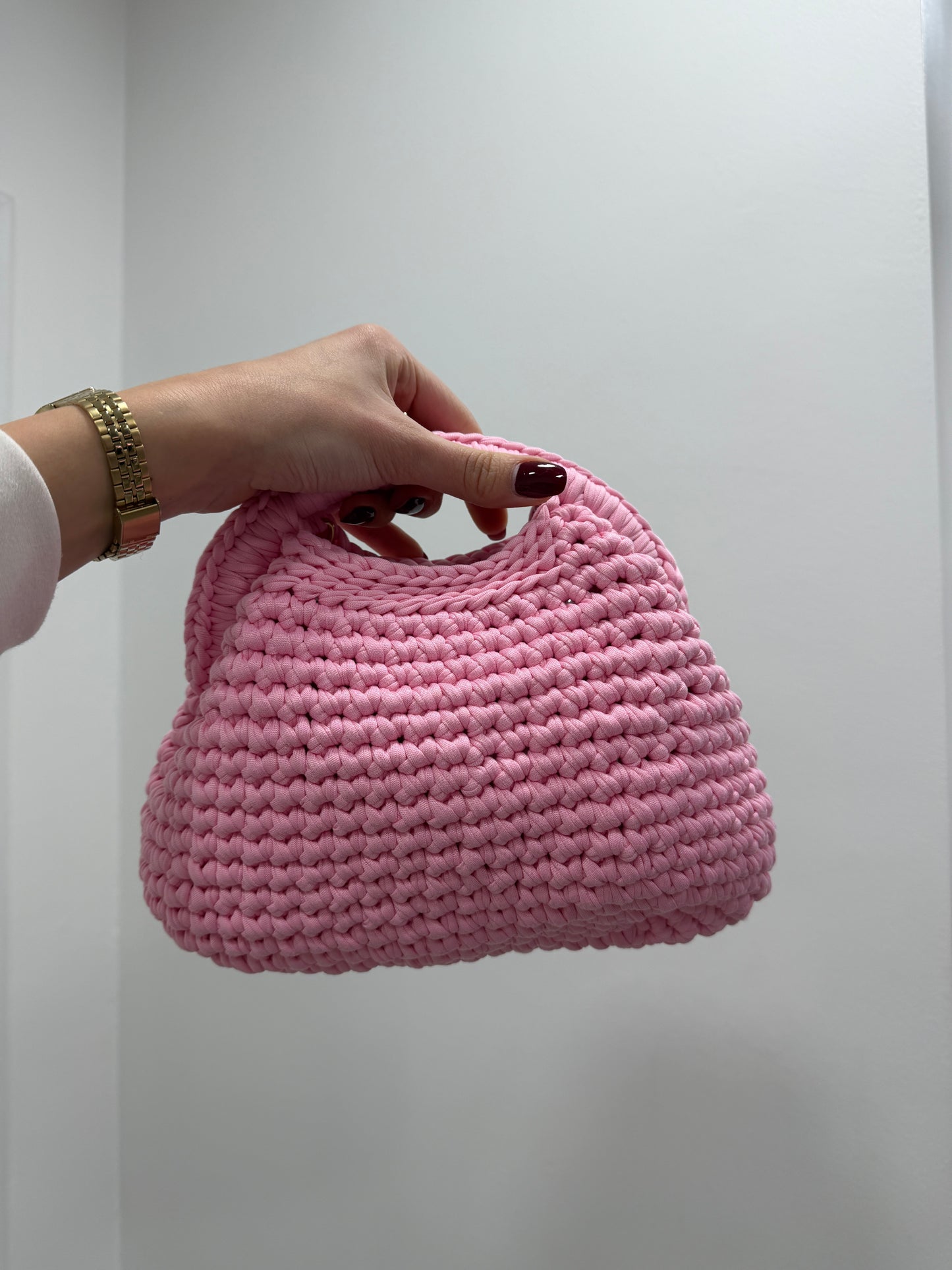 Clutch Bag Crochet Rosa