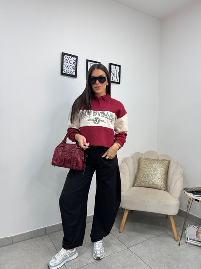 Felpa Polo Bordeaux