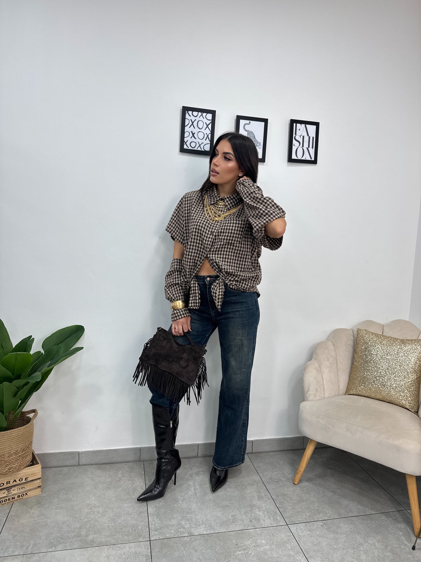 Camicia Quadri Scomposta